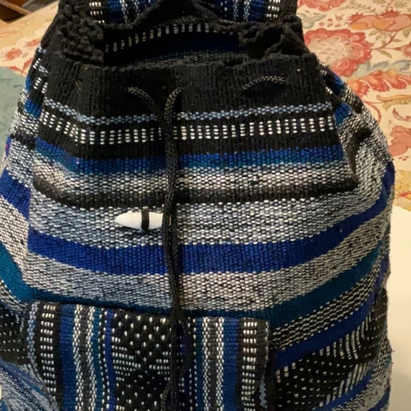 Blue & black Artilana Serape backpack - Picture 6 of 9